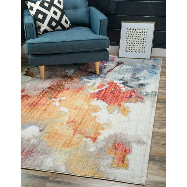 Jill Zarin™ Downtown Abstract Orange Area Rug & Reviews Wayfair